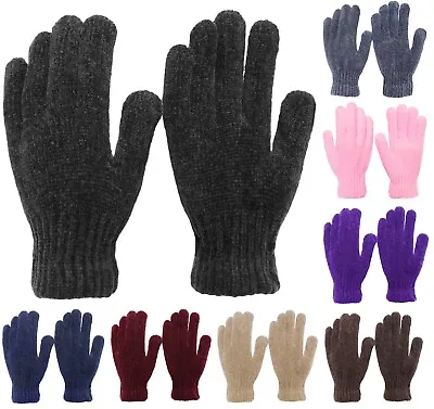 Women's Soft And Stretchy Chenille Basic Winter Magic Gloves • $7.95