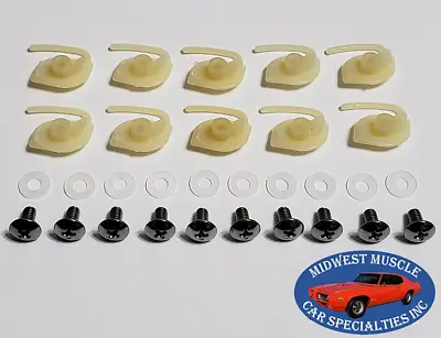 Body Fender Door Vinyl Top Trim Clips With Screws 1/2 -5/8  Fits Chrysler 10pc F • $20.23