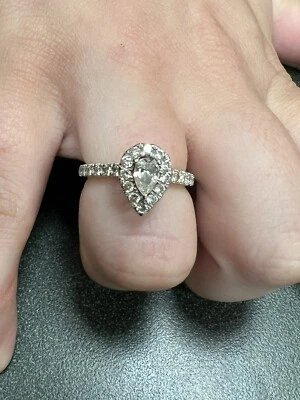 $900 • Buy 1 Ct Pear Shaped Total Weight Diamond Ring