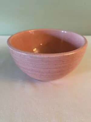 Pink Vintage McCoy Pottery Stoneware Beehive Ribbed 5” X 3  Mixing Bowl USA • $12.99