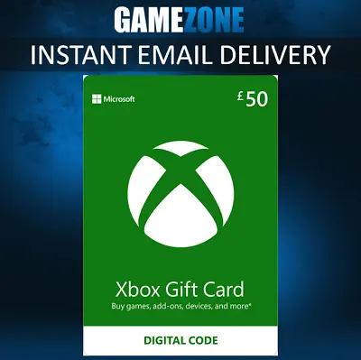 Microsoft Xbox Live £50 Gift Card Points UK Xbox 360/One/Series X/S • £54.99