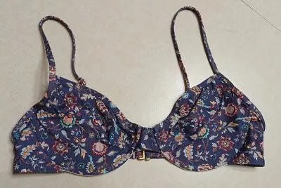 L Space Swim Top Medium Purple Floral Underwire • $20