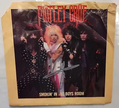 Vince Neil Signed Motley Crue Smokin' In The Boys Room 1985 Record 45 The Dirt • $55