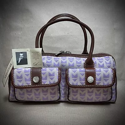 New-Old-Stock MICHAEL KORS Signature Jacquard Lavender Designer Handbag/Purse • $275