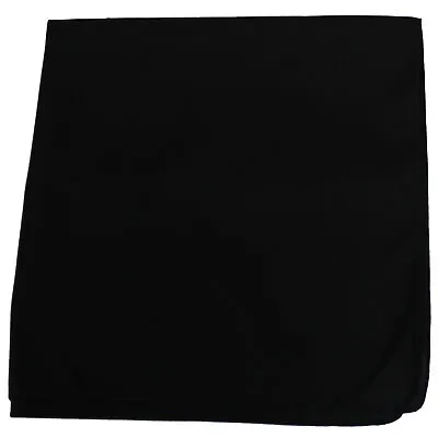 Qraftsy Pack Of 6 Black Solid Cotton XL Bandanas Extra Large 27 Inches • $19.99