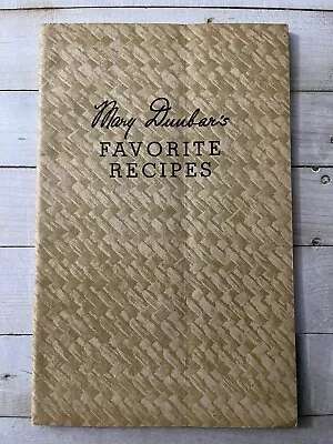 Mary Dunbar's Favorite Recipes Jewel Tea Company June 1939 Cooking Booklet • $7.49