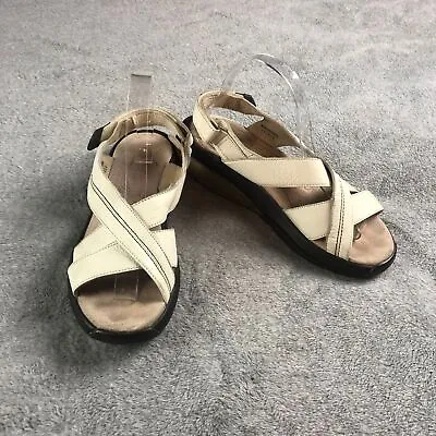 MBT Kiburi Wedge Rocker Strappy Sandals Open Toe Size 9.5 Leather Comfort • $69