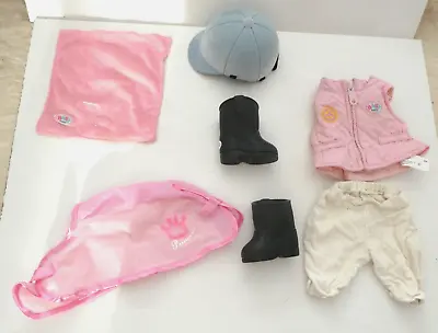 Baby Born  Pink Riding Outfit Blue Hat & Horse Blanket & Towel - Bundle (1) • £15.50