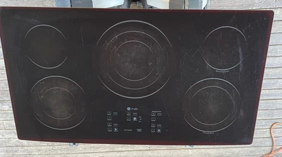 $678.88 • Buy GE Profile 36  Black Glass Electric Cooktop Stovetop - FREE SHIPPING - TESTED
