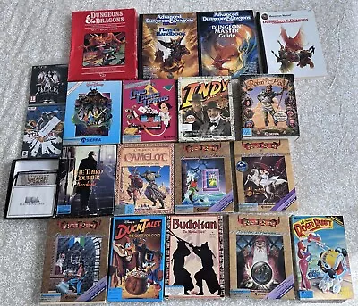 17 Vintage Computer Games IBM Kings Quest Roger Rabbit Dungeons & Dragons Alice • $79.99