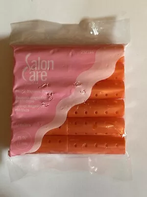 Vintage Salon Care Plastic Magnetic Rollers 13/16  Sealed Package Of 12 Orange • $9.99