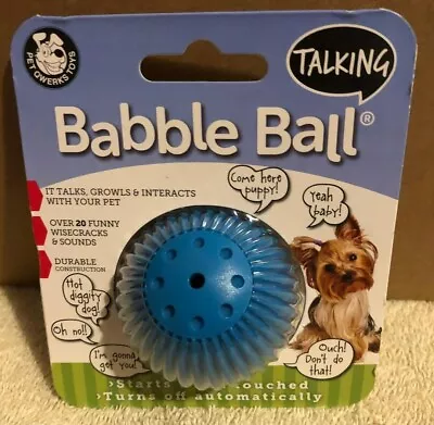 Small Talking Babble Ball - Interactive Chew Dog Toy • $10.98
