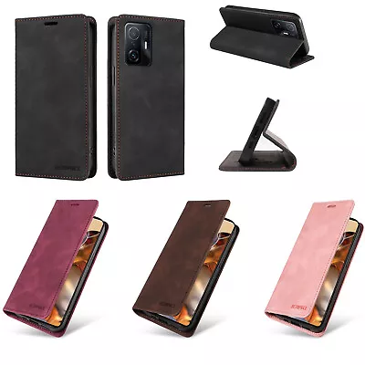 For Xiaomi PocoC55 11i 10X Skin Feel Magnetic PU Leather Wallet Case Phone Cover • $13.52
