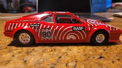 BMW M1 BASF - Red - Burago 1/24 Diecast - 7  • $10