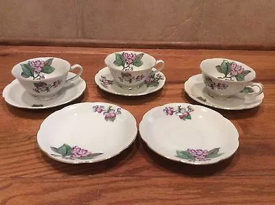 UCAGCO (UCG) China 3 Cups And 5 Saucers Made In Japan Unknown Pattern • $9.98