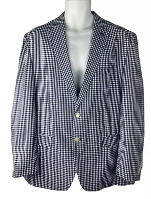 Lauren Ralph Lauren Men’s 44R Blue/White Gingham Summer 2 Button Sports Coat • $79.99