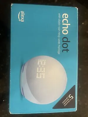 Amazon Echo Dot With Clock 5th Gen. Smart Speaker - Cloud Blue • $44.99