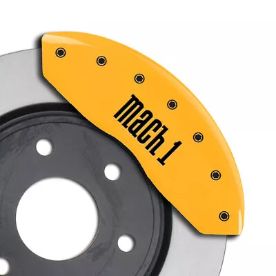 MGP Caliper Covers Mach 1 Engraving For 1997-2004 Ford Mustang-Yellow • $289
