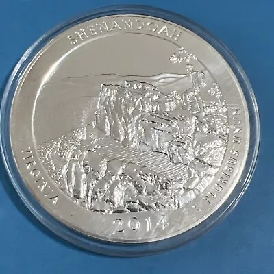 2014 Shenandoah Virginia 5 Oz Silver Uncirculated America The Beautiful • $199