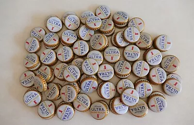 200 Michelob Ultra Pure Gold Bottle Caps - 200 Beer Bottle Caps NO Dents! • $17.50
