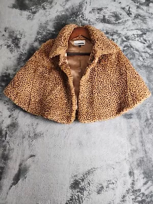 Sharon Young 100% Dyed Rabbit Fur Shawl Wrap (Medium) Cheetah Imprint Style  • $105