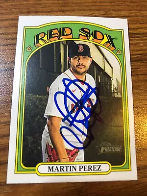 2021 Topps Heritage Boston Red Sox Martin Perez Autographed Card #62 • $9.99