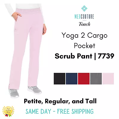 Med Couture Touch Yoga 2 Cargo Pocket Scrub Pant | 7739 • $35.99