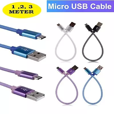 1M/2M/3M Fishing Net Braid Micro USB Fast Charging Cable Lead Android Phones AU • $8.99