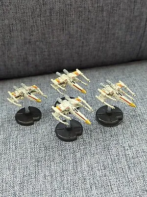 Star Wars Miniature (4) Rogue Squadron X-Wing 23/60 Light Side 8 WotC Lot 1 • $9.99