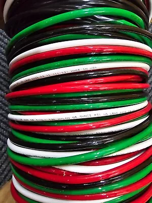 50' Each  Thhn Thwn 6 Awg Gauge Black white Red And  Green Awg Copper Wire • $185