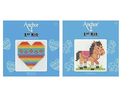 £9.99 • Buy My First Counted Cross Stitch Kit - Children's Sewing  Craft - Pony Or Heart