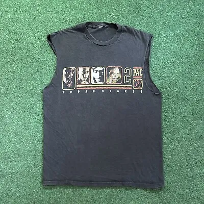 Vintage 90s 2Pac Tupac Shakur T Shirt Men’s Size Large Cut Off Sleeveless 1999 • $79.99