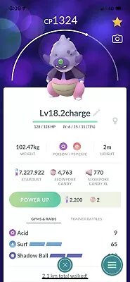 $7.80 • Buy Galarian Slowking Legacy Pokemon Trade Go, 2 Charge, Under 1500 Pvp Pokémon Go