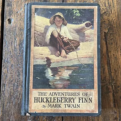 THE ADVENTURES OF HUCKLEBERRY FINN Mark Twain Antique Book 1923 Harper & Bro. • $19.99