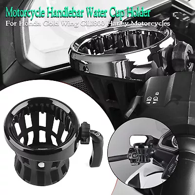 For Honda Gold Wing GL1800 Motorcycle Handlebar Cup Holder Drink Kit Part Black • $19.40