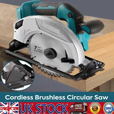 7  Cordless Circular Saw Brushless Wood Cutter With 180mm Blade For Makita 18V • £65.99