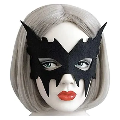 $13.07 • Buy Halloween Costume Mask Black EyeMask Half Face Mask For,Batgirl,Batboy,Cosplay P
