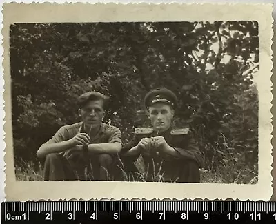 Two Affectionate Handsome Men Attractive Guys/Soldier Cute Male Gay Int Old Phot • $11.99