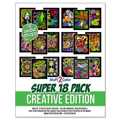 Super Pack Of 18 Fuzzy Velvet 8x10 Inch Posters  (Creative Edition) Stuff2Color • $16.97