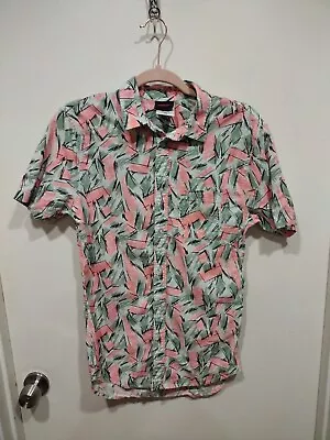 Stranger Things Men's Hopper Hawaiian Button Down Shirt Sz S-Casual Costume 80's • $11.21