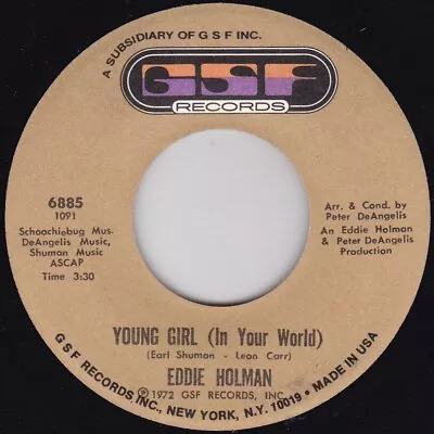 Soul / Funk--Eddie Holman--Young Girl (In Your World) / I Call You Joy • £2.99