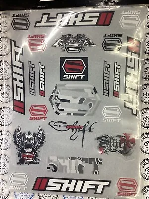 Shift Decal Set Black White Sticker Decal  MX BMX Dirt Bike Shift Racing • $9.99