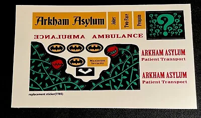 New Lego 7785 Batman Arkham Asylum Replacement Sticker Pack - Reputable Seller • $15.50