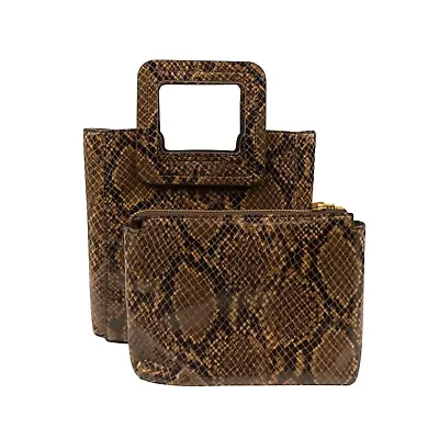 NWT STAUD Caramel Brown Snake Mini Shirley Bag Size OS $325 • $81.25