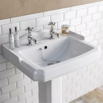 Luxhause Traditional Edwardian Bath Filler Tap Bathroom Cross Head Dual Lever Mi • £39.99