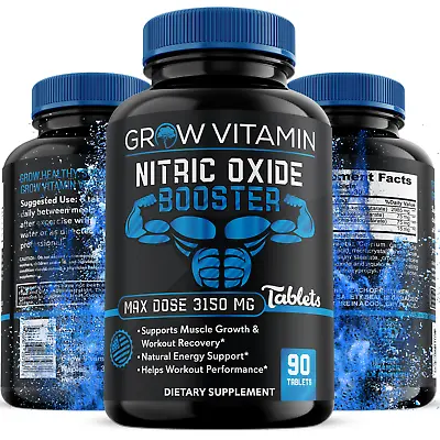Nitric Oxide Booster Extra Strength Tablets L-Arginine Supplement Muscle Growth • $24.95