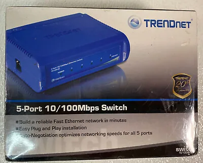 TRENDnet TE100S5 5-Port 10 / 100Mbps Ethernet Switch Sealed • $13.50
