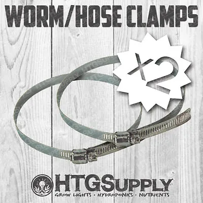 2 PAIRS 6  Inch Worm Hose Duct Clamps Flexible Ducting  • $4.99