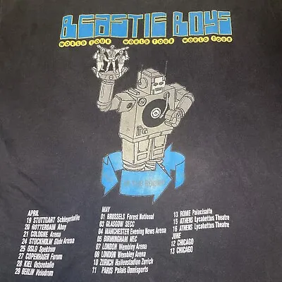 Rare Mens Vintage 1998 Beastie Boys  World Tour In The Round Rap/hip Hop T-shirt • $59.99