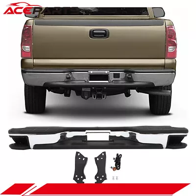 Complete Chrome Rear Complete Bumper Cover Replacement For Chevy Sliverado 99-07 • $174.54